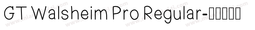 GT Walsheim Pro Regular字体转换